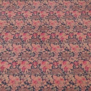 XOCHI‎ Floral Fruit Tapestry Tablecloth 100% Cotton Terracotta 52" Square India